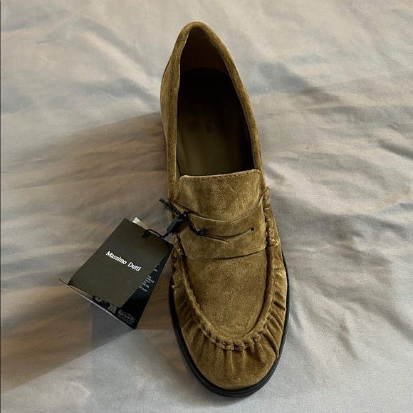Massimo Dutti Women’s  Split Leather Brown Suede  Loafers - Picture 3 of 11